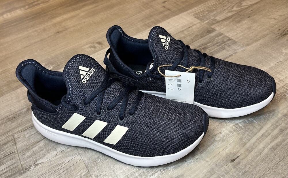 Adidas Cloudfoam Pure SPW Shoes Women Size 5.5 Running Sneakers Navy Blue White